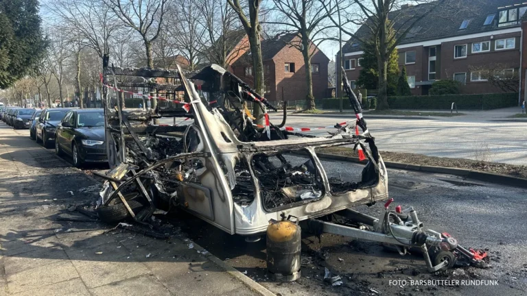 Brand eines Wohnwagens in Billstedt: Polizei ermittelt wegen möglicher Brandstiftung