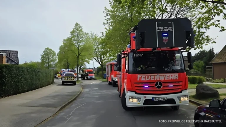 Technischer Defekt an Ölheizung: Feuerwehr rückt zu Schornsteinbrand in Barsbüttel aus