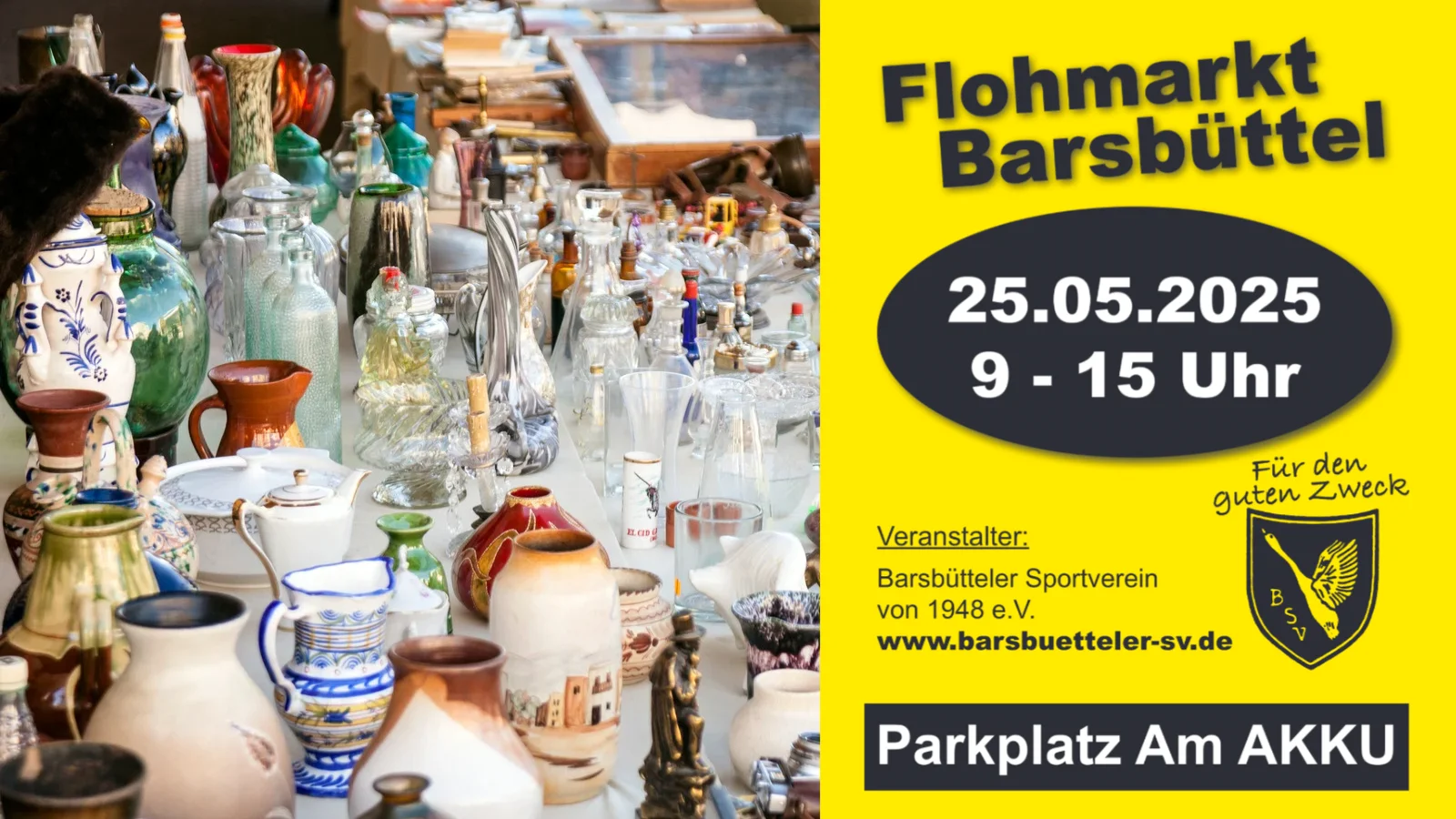 BSV Flohmarkt: Schnäppchenjagd am 25.05.25 – Noch freie Stände verfügbar!