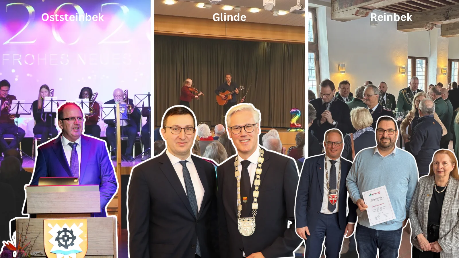 Neujahrsempfänge in Glinde, Reinbek, Oststeinbek und Barsbüttel: Ehrenamt und Zusammenhalt im Mittelpunkt
